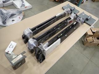 Assorted Unused Parts: (6) Shoe, Drag, Schwarze Sweeper Part 268252, Support Pivot CHT CMG, Part 69781, and (2) Unused Heavy Duty Plates  (K-3-2)