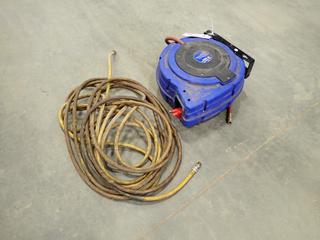 Power Fist Air Hose Reel, Part 8382616, 50 Ft. X 3/8 In. Hose, Max. Working Pressure 300 PSI c/w Qty of Hose  (R-3-3)