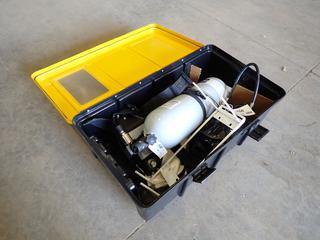 North 800 Series Self-Contained Breathing Apparatus, Part 80802, Medium/Large Mask, North Oxygen Tank Model 89935, 2216 PSI, 15.1 MPA, SN LF-3663, Manual and Storage Case, *Note: Tank May Require Recertification*  (O-2-1)