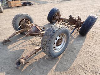 2004 Dodge 2500 Front And Rear Axles w/ Shocks, Sway Bar, Rear Leaf Springs, LT245/75R17 Tires on 8-Bolt Rims