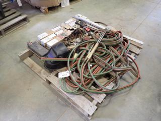 Assorted Acetylene Torches, Hose Welding Rods, Welding Helmet and More  (R-4-3)