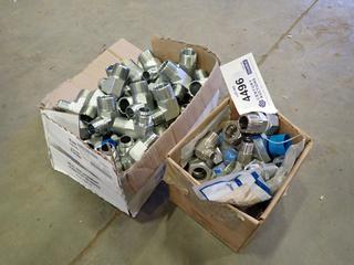 Assorted Parts and Hardware, Including: Reducing 90 Degree Elbows, 1 1/2 In. Straight Tube Connectors, Check Valves and More  (R-2-3)