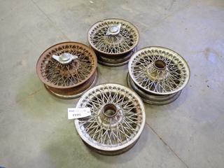 (4) Assorted Vintage 15 In. Spoke Rims