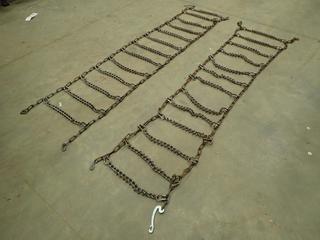 Set of (2) Trygg Studded, Single Truck Chains, Part 450924, I124m/1mm Krok 8mm  (R-2-3)