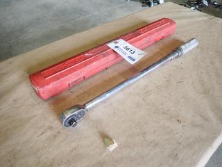 Snap-On 1/2 In. Torque Wrench, Part QJR3200C w/ Storage Case  (B-2)