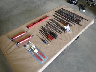 Assorted Hand Tools and Supplies, Including: Files, Socket Holder, Set of Locking Grips, Brake Maintenance Tool and More  (B-2)