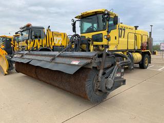 2009 Oshkosh Model H2723b Sweeper/Snow Removal Machine c/w Cat C18 700 Hp Diesel Front Engine, Cat Rear Engine, Allison Transmission, Heated Cab, 395/85r20 Tires And Front M-B Tough Brush **LOCATED OFFSITE @ Fort McMurray Airport, 547 Snow Eagle Drive, Fort McMurray, AB Call Chris For Info @ 587-340-9961**