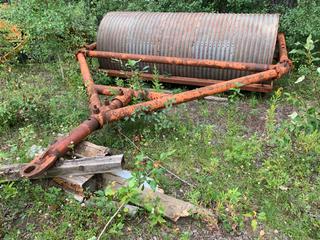 Tow-Behind 10 Ft. Compaction Drum Roller, Pintle Hitch **LOCATED OFFSITE @ Fort McMurray Airport, 547 Snow Eagle Drive, Fort McMurray, AB Call Chris For Info @ 587-340-9961**