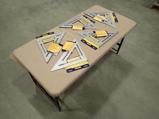 (5) Unused Irwin 12 In. Aluminum Rafter Squares, Part 1794465  (E-1)