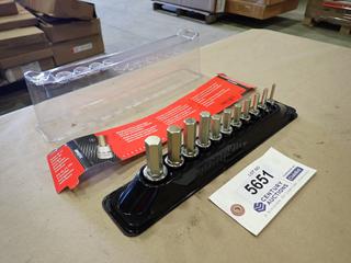 Unused Snap-On 11-Piece Metric Hex Socket Driver Set, 4mm-14mm   (D-1)
