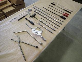 Assorted Hand Tools, Including: Snap-On Socket Extensions, Break Spring Pliers, Telescopic Magnetic Pick-Up Tools and More  (D-1)