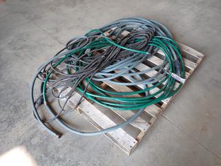 Qty of Garden Hoses c/w 600V Extension Cord, *Note: Cord Needs End Repaired* 