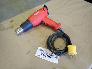 Milwaukee 8975-6 Heat Gun, 120V, 60HZ, SN 731A913371089, *Note: New Plug*  (E-1)