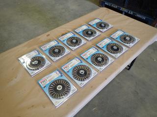 (10) Unused Osborn Pro Model 99093 4 In. High Speed Cable Knot Wire Wheel Brushes  (E-1)