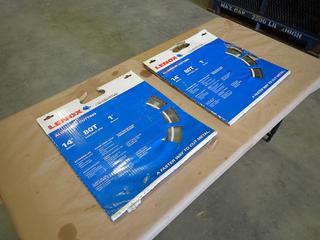 (2) Unused Lenox Industrial Grade Carbide-Tipped Aluminum Chop Saw Cutting Blades, 14 In. X 1 In., 80 Teeth, Part 21892  (E-1)