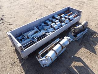 Crate of Assorted Conveyor Rollers w/ Brackets