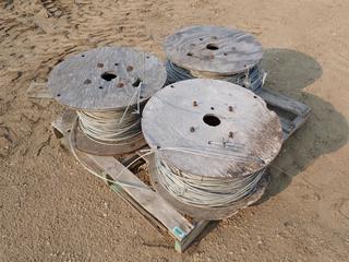 (3) Spools of Cable Wire Rope, *Note: Unknown Lengths* 