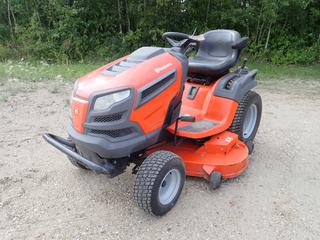 Husqvarna Model GTH24V52LS Ride On Mower c/w 52 In. Deck, Kawasaki FR730V 24.0HP Engine, 13X6.50 Front and 23X10.50-12 Rear Tires. Showing 365hrs. SN 030913A001244 