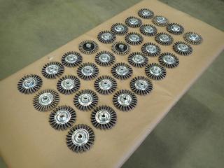 (32) Unused Osborn 4 In. Cable Knot Wire Wheel Brushes  (E-1)