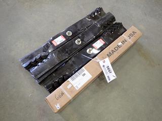 Unused Oregon G6 Part 396-743, 24.9 In., .920 Center Hole Gator Rotary Blades, Fits John Deere 25 In. Deck, *Note: Replaces John Deere Part TCU15882* (K-2-3)