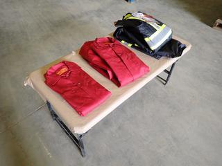 Unused Pioneer V1120870 Waterproof, High Visibility Work Bibs, Size M/M and (2) Unused Culimited Pairs of Coveralls, Size 40TA  (R-4-1)