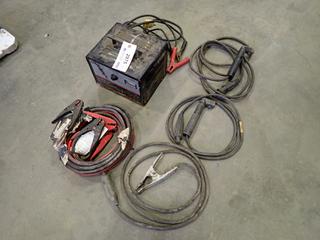 Schumacher 10/30A Fast Charger For 6-12V Batteries, Energizer 7.6M Booster Cables, Ground Cable, Welding Gun and More  (E-1)