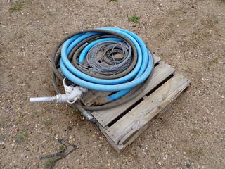 Hose w/ Husky Nozzle c/w Hose and Wire Cable