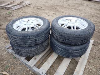 (4) Hercules Roadtour 455 195/60R15 Tires on 4-Bolt Ford Rims