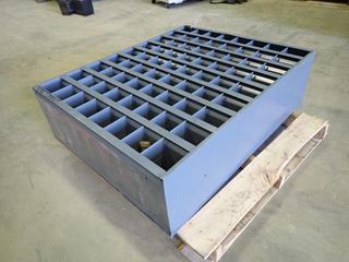 72-Compartment Bolt Bin c/w Contents, 42 In. X 34 In. X 12 In.  (M-4-2)