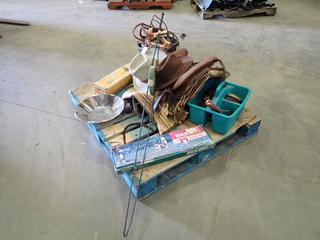Qty of Equestrian Items, Including: Saddle, Stirrups, Hats, Whip and More  (SC)