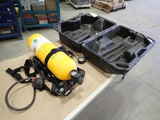 MSA SCBA Tank w/ Backpack Harness, Hose, Gauge and Storage Case  (G-1)