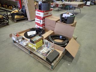 Assorted Unused Parts, Hardware and Supplies, Including: (3) Unused Fleet Run Premium 23K New Lined Shoe Kits, (4) Fleet Brake Truck Brake Kits, KIT819707BH23S w/ Hardware, Backing Plates and More  (M-1-2)  