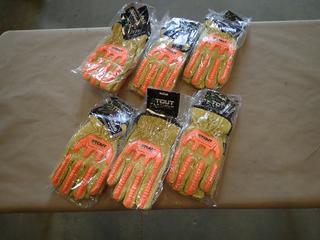 (6) Unused Pairs Of EWC Stout Platinum Size XXL Lined Leather Work Gloves  (B-1)