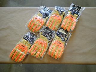 (6) Unused Pairs Of EWC Stout Platinum Size XXL Lined Leather Work Gloves  (B-1)