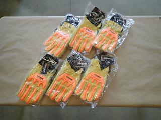 (6) Unused Pairs Of EWC Stout Platinum Size XXL Lined Leather Work Gloves  (B-1)
