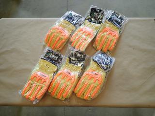 (6) Unused Pairs Of EWC Stout Platinum Size XXL Lined Leather Work Gloves  (B-1)