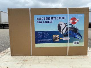 Unused 58CC Concrete Saw **Located Offsite At 15222 135 Ave, Edmonton Call Chris For More Information 587-340-9961**