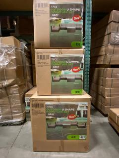 Unused 7 Pcs U Shape Outdoor Furniture Set Model: 619197GREY **Located Offsite At 15222 135 Ave, Edmonton Call Chris For More Information 587-340-9961**
