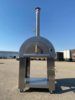 Unused Wood Fired Stainless Steel BBQ & Pizza Oven **Located Offsite At 15222 135 Ave, Edmonton Call Chris For More Information 587-340-9961**