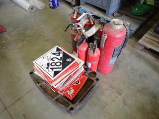 Qty Of Assorted Fire Extinguishers And Safety Signs  (S-1-2)