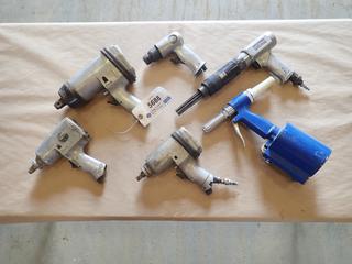 Pneumatic Tools, Including: (2) 1/2 In. and (1) 3/4 In. Impact Wrenches, Hammer, Rivet Tool and Pro Paint Air Needle Scaler  (B-1)