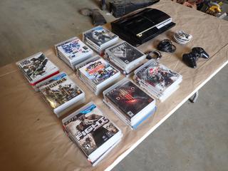 Sony Playstation 3 Model CECHH01 Game Console, SN CE805078877, c/w Controller and Qty of Games and Cords  (D-1)