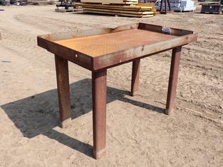 Steel Work Table, 27.5 In. X 48 In. X 34 In.