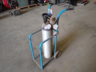 Dual Cylinder Cart c/w Nitrogen Tank And Regulator, 17 In. X 10 In.