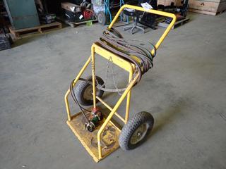 Oxy/Acetylene Cutting Torch Cart c/w Oxy/Acetylene Hose