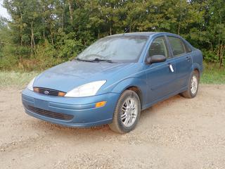 2000 Ford Focus SE 4-Door Sedan c/w 2.0L, A/T, Spare Tire And 195/65R15 Tires. Showing 220,089kms. VIN 1FAFP34P7YW189906