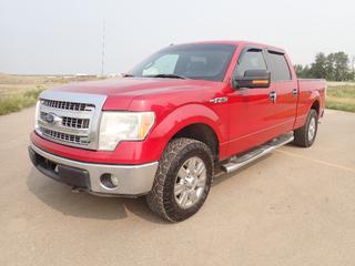 2012 Ford F150 XLT XTR Crew Cab 4X4 Pickup c/w 5.0L V8 Flex Fuel, A/T, Backup Camera, Bluetooth, Trail FX Truck Liner, 7350lb GVWR And LT275/65R18 Tires. Showing 245,633kms. VIN 1FTFW1EF2CFC62745