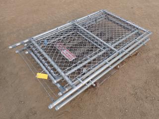 (4) Walk Gates w/ Barbed Wire, 44 In. X 66 In.