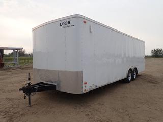 2015 LGS Industries 24 Ft. T/A Enclosed Trailer c/w 9900lb GVWR, 2 5/16 In. Ball Hitch, Side Door And ST225/75D15 Tires. VIN 53BLTEB21FT008567 *Note: Small Dent In Rear Door PL# 1062*