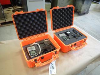 (2) Industrial Scientific ITX Model ITX4-Gas Multi-Gas Monitors, SN 074 and SN 423 w/ Carrying Cases  (G-2)